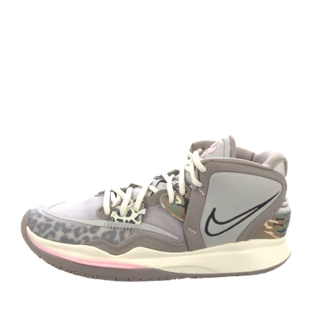 Nike Women's Gray and Pink High-Top Sneakers